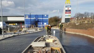 DCS McDonald's Snowhill Wakefield Printed Concrete Drive-Thru Lane 0845