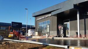 DCS Starbucks Atlantic Village Bideford Printed Concrete Drive-Thru 0884