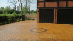 Printed Concrete Driveway with Bespoke Feature
