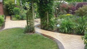 Printed Concrete Paths and Patios with Acid Etched Borders