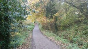 DCS Flexible Porous Paving on the Nailsworth to Stroud Cycleway installed by DCS