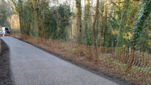 DCS Flexible Porous Paving on the Nailsworth to Stroud Cycleway installed by DCS