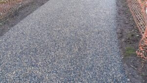 DCS Flexible Porous Paving on the Nailsworth to Stroud Cycleway installed by DCS