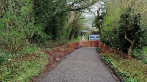 DCS Flexible Porous Paving on the Nailsworth to Stroud Cycleway installed by DCS